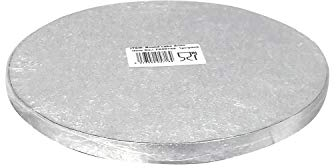 dekora - Base per Torta Rotonda Argento – Ø 25 cm, Spessore 1,2 cm – Sottotorta Rigido e Riutilizzabile – Supporto Elegante per Pasticceria e Cake Design