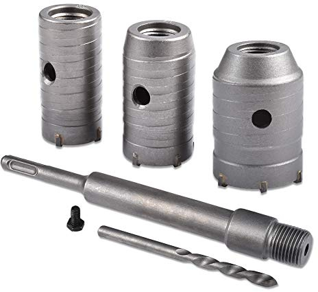 KATUR 30,40,50mm SDS Plus Vástago Agujero Cortador de sierra Broca de pared de piedra de cemento de hormigón Broca para ladrillo Piedra de cemento de hormigón (30,40,50 mm de diámetro)