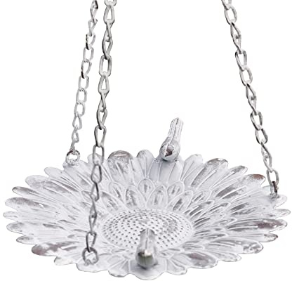 Bseical Abreuvoir Oiseaux Exterieur Fonte, Bains pour Oiseaux Sauvages, Baignoire Oiseaux Jardin, Bain D'oiseau Suspendu, Abreuvoir Oiseaux à Suspendre Mangeoires Oiseaux Accessoires Decoration