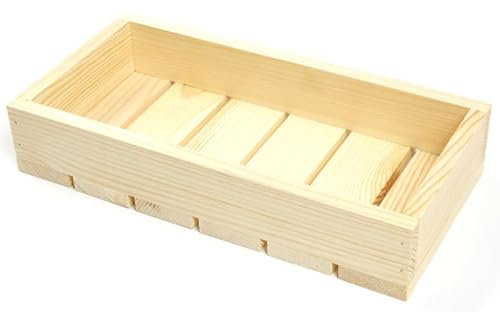 Generisch Scatola decorativa 30 x 15 x 6 cm, scatola di legno per la conservazione di vino, frutta, verdura, ecologica, piallata (30 x 15 x 6)