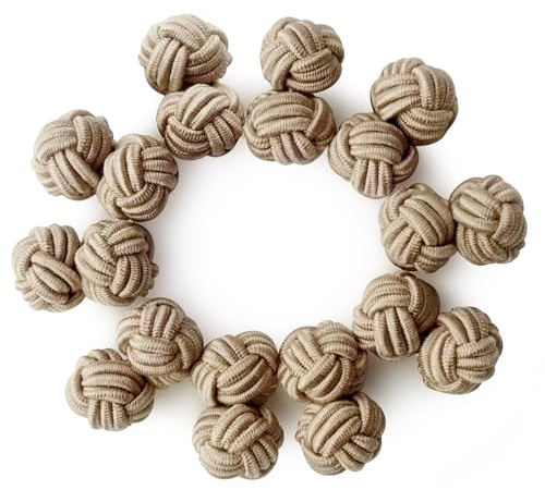 HONEY BEAR 5 Paia Seta Tessuto Nodo Gemelli Set per Uomo Donna Camicia Abito Accessori Decorazione(Marrone senza scatola)