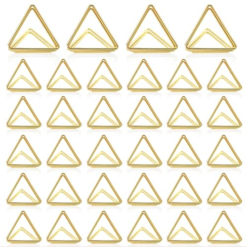 40 Piezas Soporte Triangular para Notas, Titulares de Tarjetas de Mesa con Forma de Triángulo Clip Único para Tarjetas de Lugar, para Bodas Oficina Tarjeta de Visita