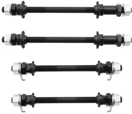 LT Easiyl 4pcs Bike Solid Axles Bicycle Front Rear Wheel Axle Bike Wheel Hub Axle Bike Repair Tool Accessories for Road Bikes Mountain Bikes