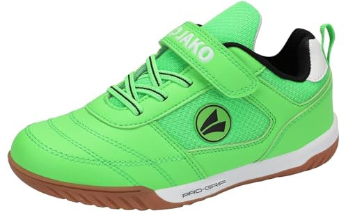 JAKO Unisex Kinder J-sh Winger Ev Hallenturnschuh, Neon Green Jet Black, 37 EU