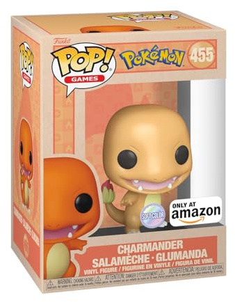 Funko Pop Games : Pokémon – Charmander – Softcolor – Exclusivité Amazon – Figurine en Vinyle à Collectionner – Idée Cadeau – Produit Officiel – Jouets pour Enfants et Adultes – Fans de Jeux vidéo