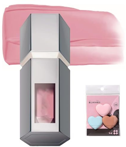 Aztk Blush Jc04 Jelly Color Liquid Blush, 2025 2 In 1 Contour Beauty Wand Liquido Waterproof, Contorno Illuminante Per Tutto Il Giorno Con Mini Piumino Per Cipria(JC04 Fig Coffee)