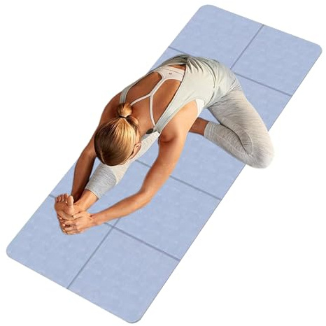 Alfombra de pilates y fitness en casa - Alfombra deportiva plegable | Alfombra de yoga de viaje compacta | Accesorio de viaje para meditación en o al aire libre | Ideal para mujeres y hombres