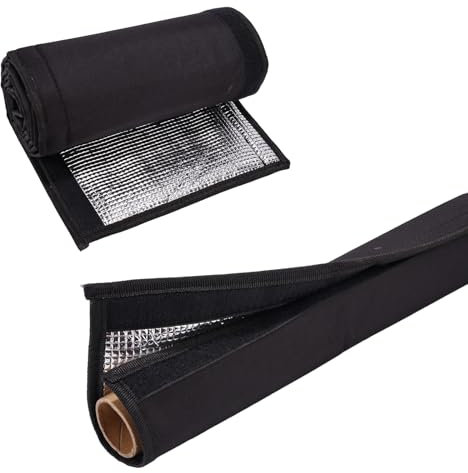 Manchon Isolation Tuyaux, 183x26cm Oxford Housse Protection Isolante pour Tuyau Climatiseur Extérieur avec Doublure Aluminium pour Protection Tuyaux Extérieurs