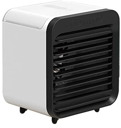 Luftrenare Fläkt Luftkonditionering USB Vattenkylningsfläkt Desktop Protable Sovrum Låg ljudnivå inklusive natt elektrisk fläkt LäTt Att AnväNda(White)