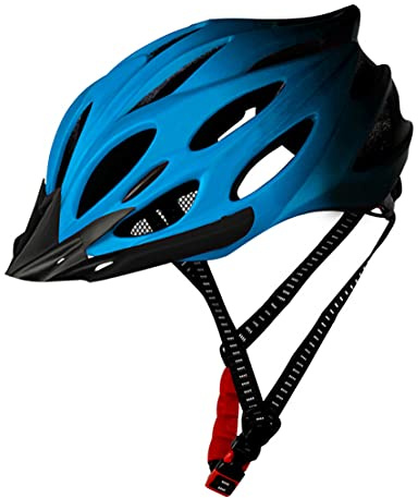 Jorzer Casque à vélo Adulte Casque de vélo léger du avec feu arrière réglable pour Les Hommes Femmes Blue Cycling Lightweight Bike Helmetbicycle Safety Helmetriding.
