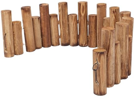 OSALADI Clôture Bois Anticorrosion Pour Cour Ou Jardin Clôture De Séparation De Cour Décorative Et Facile à Installer