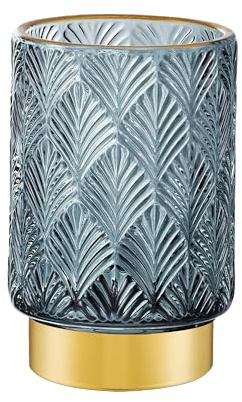 LEICURACE Makeup Brush Holder Organizer,Toothbrush Holders,Desk Pen Pencil Holder,Multifunctional Vintage Glass Brush Cup（A42-7-US）