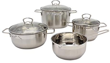 KRÜGER LUENING-0032 Topfset, Edelstahl, Groß, 30 x 30 x 30 cm