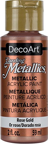 Deco Art Dazzling Metallics Acrylic Paint 2oz-Rose Gold, Other, Multicoloured, 3.37x3.37x9.98 cm