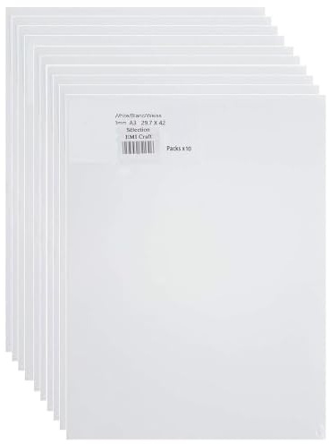 Katedralen A3 3 mm skumskiva – vit (paket med 10) – EMI Craft