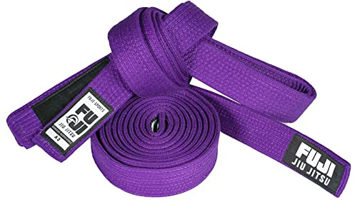 FUJI Premium Pearl Weave BJJ Belt, Jiu Jitsu Purple Belt, A2