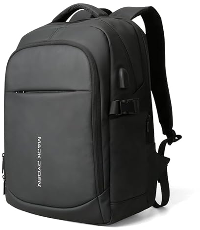 MARK RYDEN Vattentät 15.6/14 bärbar dator ryggsäck för kvinnor, herr, vattentät, bärbar dator ryggsäck för fritid/affärer/skola, ultralätt sportryggsäck/väska (4,0 svart)