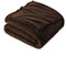 FARFALLAROSSA Kuscheldecke Flauschig 130 x 160 cm - Klein Fleecedecke Sofa Decken Couchdecke - Oeko-TEX - Super Weiche Fleecedecke als Sofaüberwurf - Wohndecke Braun