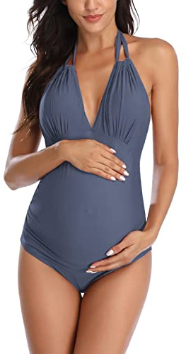 EastElegant Moderskap Baddräkter En Del V-ringad Graviditet Badkläder Grimma Moderskap Bikini