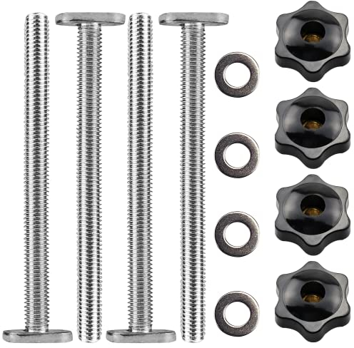 12 PCS Tuerca de Ranura en T M8 Tuerca Deslizante de Riel en T, Perillas de Tornillo M8, T Tuercas deslizantes, Botón Manual Estrella, para Herramienta de Carpintería