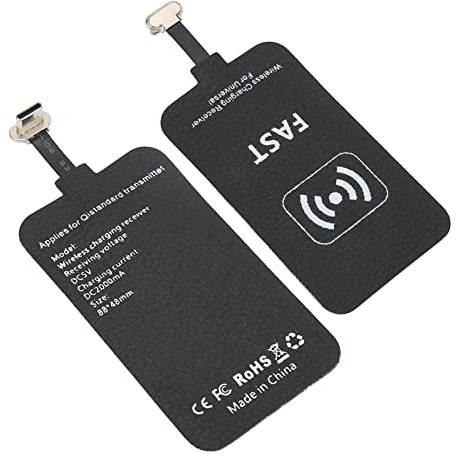 AYNEFY Micro-USB-Wireless-Ladeempfänger für Qi-kompatible Smartphones – 5 V / 2 A / 10 W drahtloses Ladegerät-Adaptermodul mit Micro-USB-Anschluss für Android-Handys