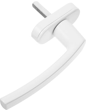 Uonlytech White Aluminum Window Handle Replacement 4.72 Inch Inner Casement Window Crank Handle with Lock for Home and Shed Doors