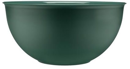 GALICJA MOLLY Cuenco de plástico para mezclar masa, cuenco de plástico grande, duradero, cuenco de cocina, robusto y funcional, cuenco para masa de levadura, color verde, 5000 ml, 27,5 x 27,5 x 13 cm