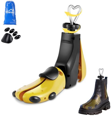 Exshoiu Shoe Stretcher Men Women, Boot Stretcher Stretch Width & Length, Shoe Tree Adjustable Leather Boot Widener Stretcher for Wide Feets