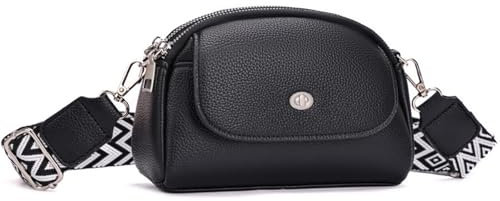 ZMDB Kleine Handtasche Damen, PU Leader Handy Umhängetasche Damen Handytasche zum Umhängen, Crossbody Bag Damen mit Verstellbar Abnehmbar Breitem Gurt, Tasche Damen mit Mehreren Fächern
