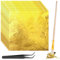 PEOVLVN Gold Leaf Sheets for Art, 150 Sheet Gold Foil Sheets with Tweezer & Brush Foil Paper for DIY Crafts Decor Painting Resin Nails Gilding Craft (13x13cm)