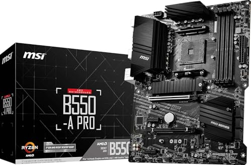 MSI Scheda madre B550-A PRO V1 ProSeries (AMD Ryzen 5000, AM4, DDR4, PCIe 4.0, SATA 6Gb/s, M.2, USB 3.2 Gen 2, HDMI/DP, ATX)