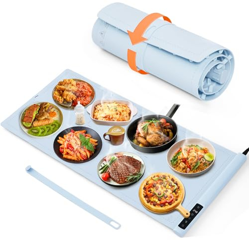 Warming Mat For Food Extra Large- 36x16 Electric Warming Trays for Buffets Party, Food Warmers For Thanksgiving, Christmas House Warming Gift, Portable Heating Mat with 9 Temp Settings & 6H Timer