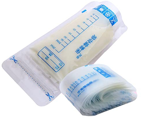Naroote Almacenamiento de Leche Líquida Bolsa de Leche Materna Transparente Sellable de Gran Capacidad para Lactancia Materna Almacenamiento de Conveniente para Material de PE bajo Demanda