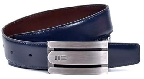 MIGUEL BELLIDO CINTURON de Vestir Reversible con Hebilla (TALLA 95)