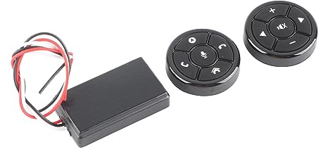 Jiawu Rattkontroll, Precisionskontroll Mjuk Bakgrundsbelysning Trådlös Rattkontrollknappar, Bluetooth-rattknapp med Signalmottagare för Bil (10 knappar)