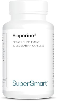 Bioperina - Aumenta l'attività degli enzimi digestivi e la biodisponibilità degli alimenti - Aiuta la digestione - Estratto di pepe nero (Piper Nigrum) standardizzato 95% di piperina - Supersmart