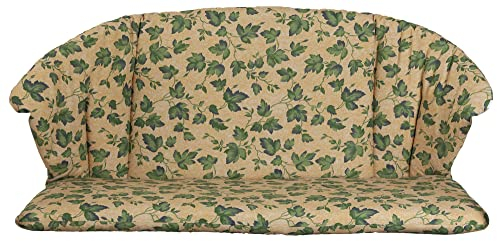 KETTtex 2455 Auflage für Royal Garden MWH Bank Elegance gelb Efeu Sitzpolster (ohne Bank)