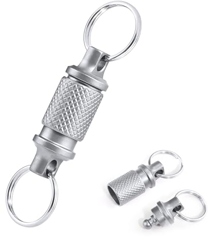 twirush Porte-clés en titane amovible avec fermeture rapide - Double pivot - Porte-clés d'embrayage pour sac, sac à main et ceinture