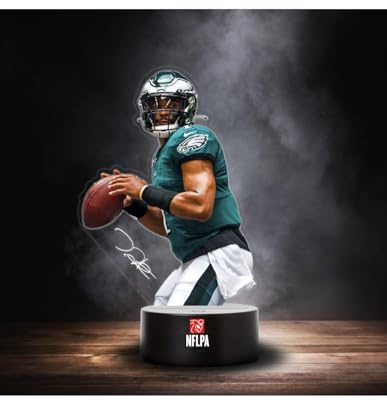 Great Branding Philadelphia Eagles NFLPA LED Lampe Licht Logo ** Hurts **, Wechselmodus mit 2 unterschiedlichen Farben