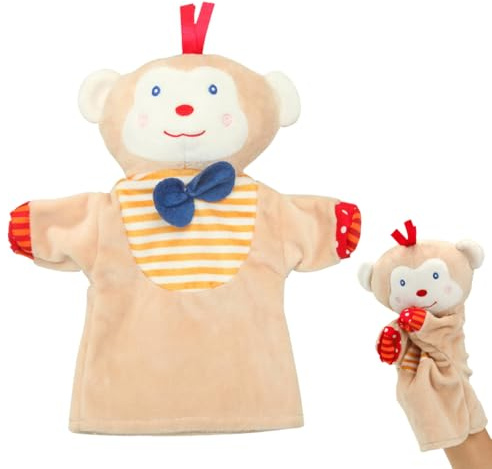 SULIUDAJI Jouet Marionnette À Main Peluche Animal Mignon Marionnette À Main Pour Les Tout Petits Enfants École Théâtre De Marionnettes À Domicile Jouets Pour Les Enfants Poupée Singe