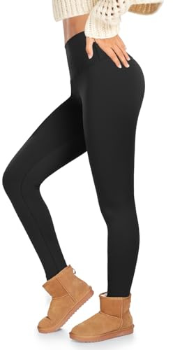 ACTINPUT Thermal Leggings Women High Waisted Thick Fleece Lined Leggings Long Winter Warm Stretchy Leggings Tights