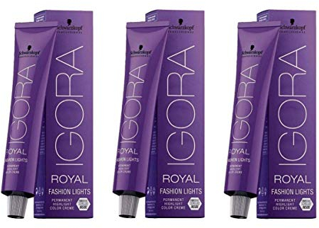 Schwarzkopf Igora Royal Fashion Lights L-88 - Pack de 3 unidades (3 x 60 ml)