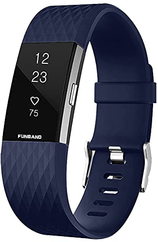 FunBand® Correa para Fitbit Charge 2, Edición Especial Soft Silicona Deportes Recambio de Pulseras Ajustable Reemplazo Accesorios para Reloj Fitbit Charge 2 Pulsera de Actividad Pequeño y Grande
