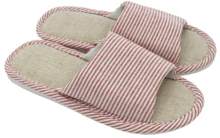 AioTio Femmes et Hommes Cotton Flax Casual Soft Light à Bout Ouvert Pantoufles Maison Confortables Et Respirables Antidérapant pour intérieur et extérieur