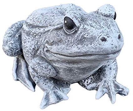 stoneandstyle Steinfigur Frosch frostfest wetterfest Gartenfigur