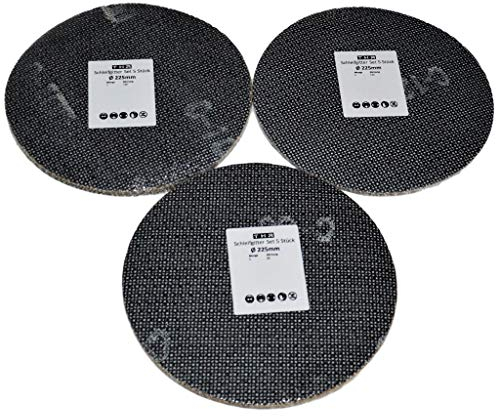 Schleifgitter Ø 225mm Klett 15 Stück 80 100 120 Schleifscheiben für Deckenschleifer Trockenbauschleifer