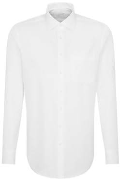 Seidensticker Chemise Business Homme Coupe Classique - sans Repassage - col Kent - Manches Longues - 100% Coton