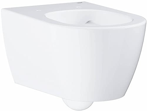 GROHE cuvette WC suspendue et autoportante Essence ceramic, sans bride sans rebord, volume de chasse 3/4,5 L, porcelaine vitrifiée, traitement anti-bacterien, blanc alpin, 3957100H (Import Allemagne)