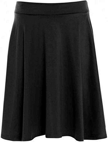 Jupe patineuse à taille élastique pour femme - Longueur genou