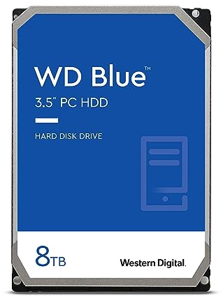 WD Blue 8TB 3.5 Internal Hard Drive - 5400 RPM Class, SATA 6 Gb/s, 128MB Cache, 2 Year Warranty